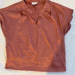 ๐Liz Claiborne Metallic Bronze Blouse